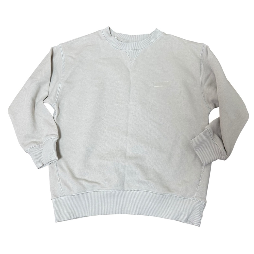 Zara| Kids Unisex Light Gray Crewneck Long Sleeve Sweater - Size 6-7 years